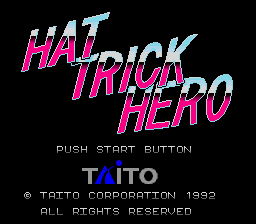 Hat Trick Hero (Japan) Title Screen